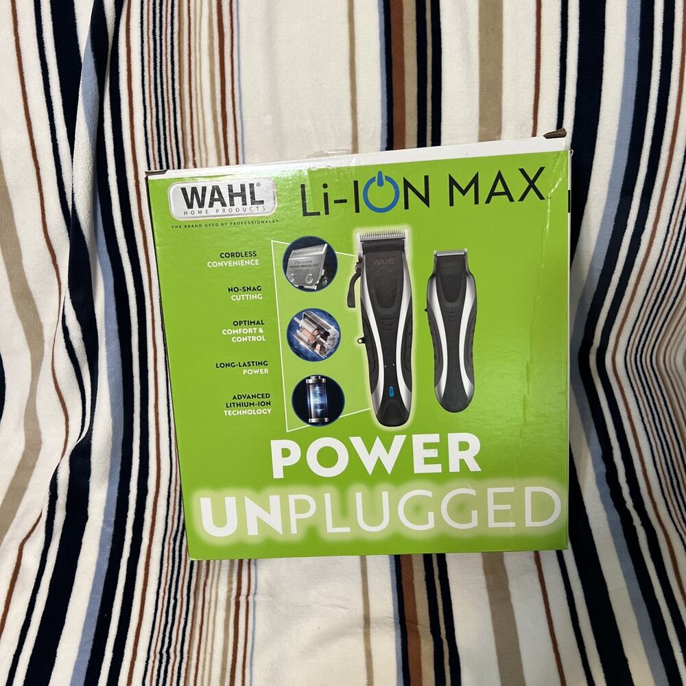 Wahl Li-Ion Max Rechargeable Cordless Haircutting & Touch Up Clippers Kit